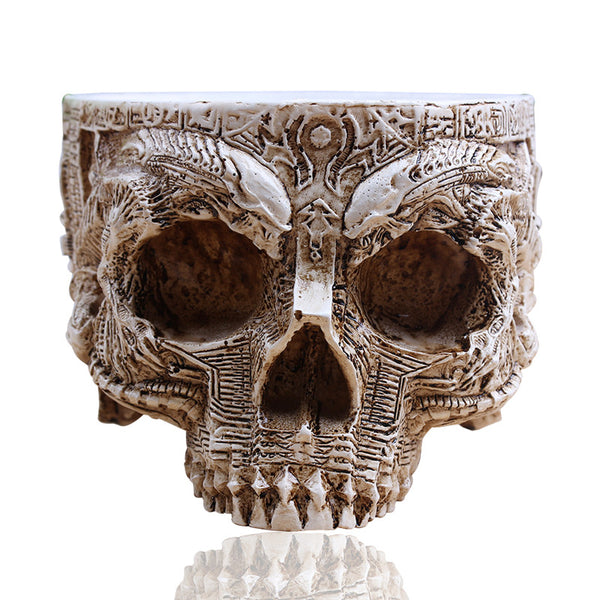 Human Skull Garden Decoration