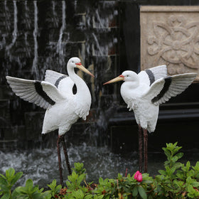 Egret Simulation Garden Sculpture