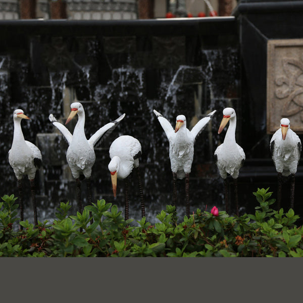 Egret Simulation Garden Sculpture