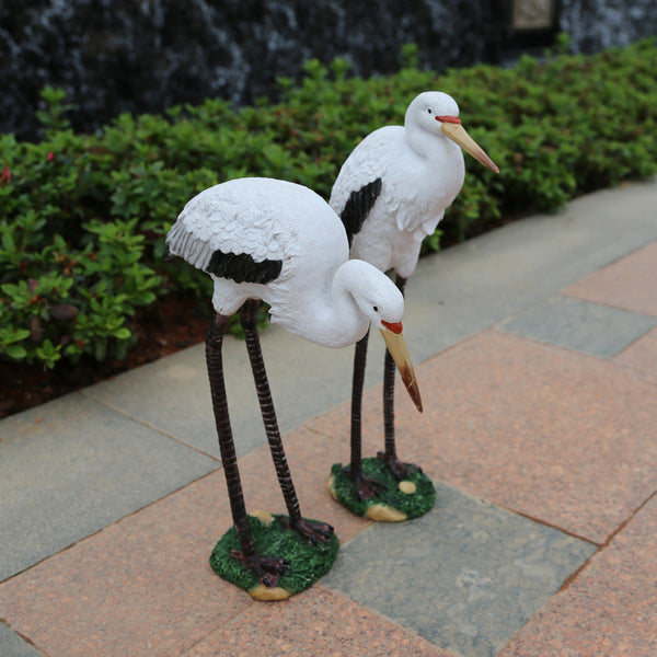 Egret Simulation Garden Sculpture