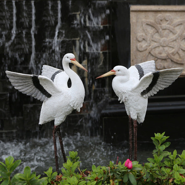 Egret Simulation Garden Sculpture